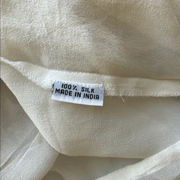 Debbie Katz Cream Sheer Tunic Coverup with Rhinestone Detail | M - Picture 6 of 6